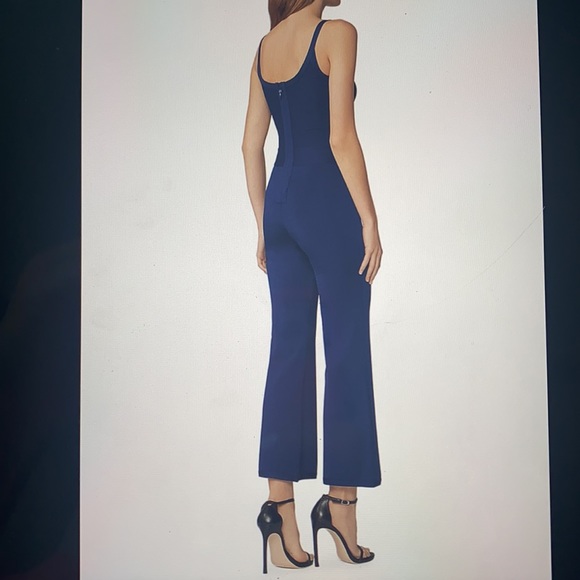 NWT Herve Leger Cropped Flare-leg Jumpsuit - Picture 2 of 16